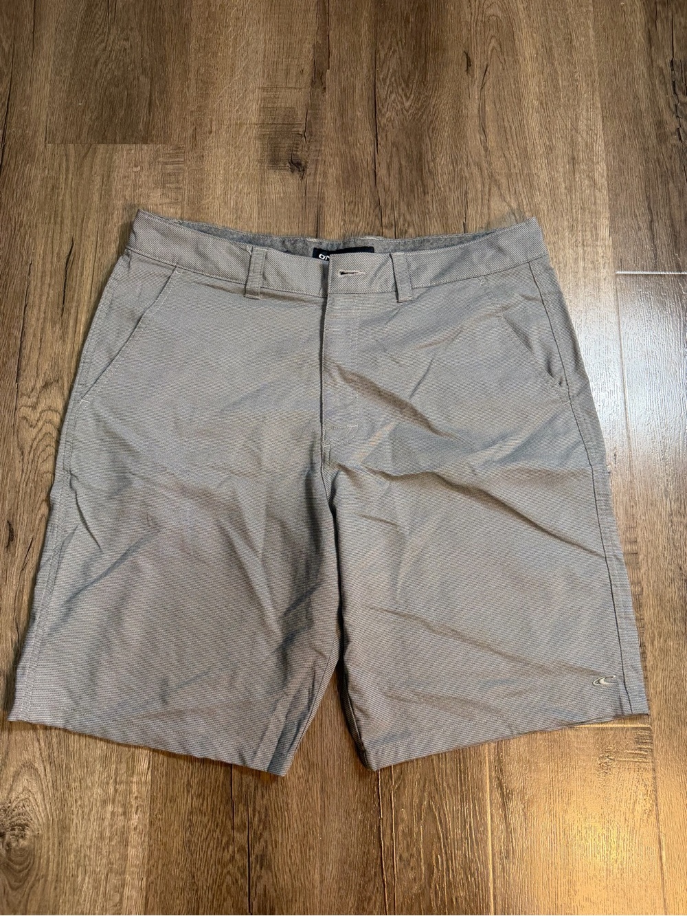 O'Neill Men's Light Gray Flat Front Shorts
